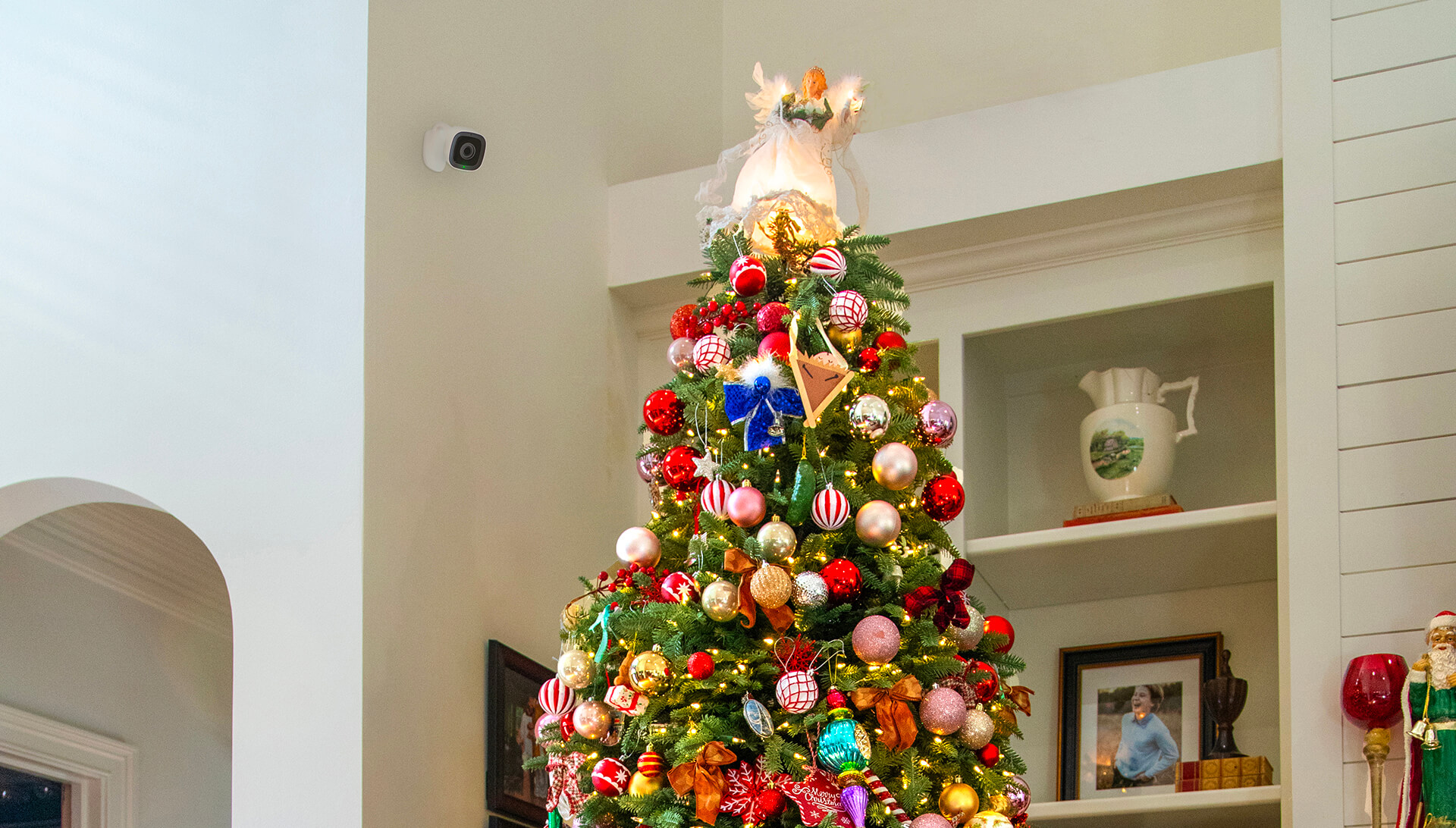 Indoor Camera Over Christmas Tree